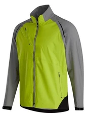 NEW MENS FOOTJOY GOLF L/S DRYJOYS SELECT TOUR RAIN JACKET, LIME/GREY/BLACK,LARGE