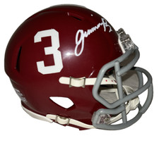 Jermaine Burton Signed Riddell Mini Helmet W Proof Roll Tide JSA Alabama Bengals