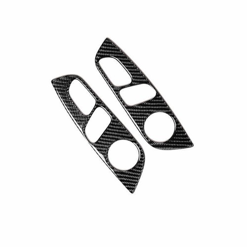 For Audi Q7 2006-2015 Real Carbon Fiber Seat Button Handle Panel Cover Trim 2PCS - Picture 6 of 18