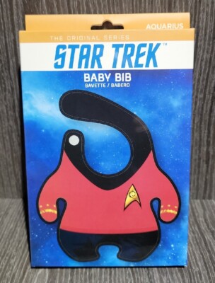 Star Trek Engineering Officer Red Baby Food Bib 100% Polyester By Aquarius