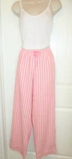 Victoria's Secret, Pink/White Striped Pajama Pant; Splendid, White Cami, S, EUC
