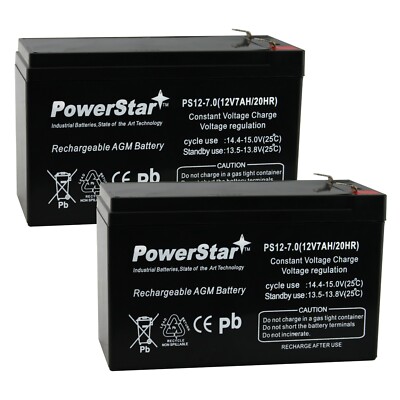2 Pack - RAZOR MINI CHOPPER C300 12V 7Ah Replacement Battery(s) - 2 Yr. Warranty