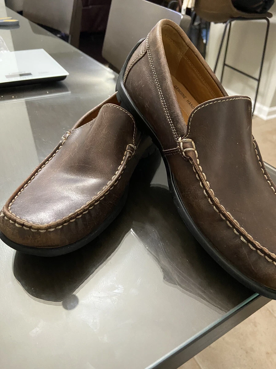 ECCO Men s Brown leather Moccasins Sz 40 Slip On Shoes 7 US