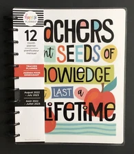 Teacher Happy Planner Craft Notebook Teachers Plant Seeds Of Knowledge 8/22-7/23