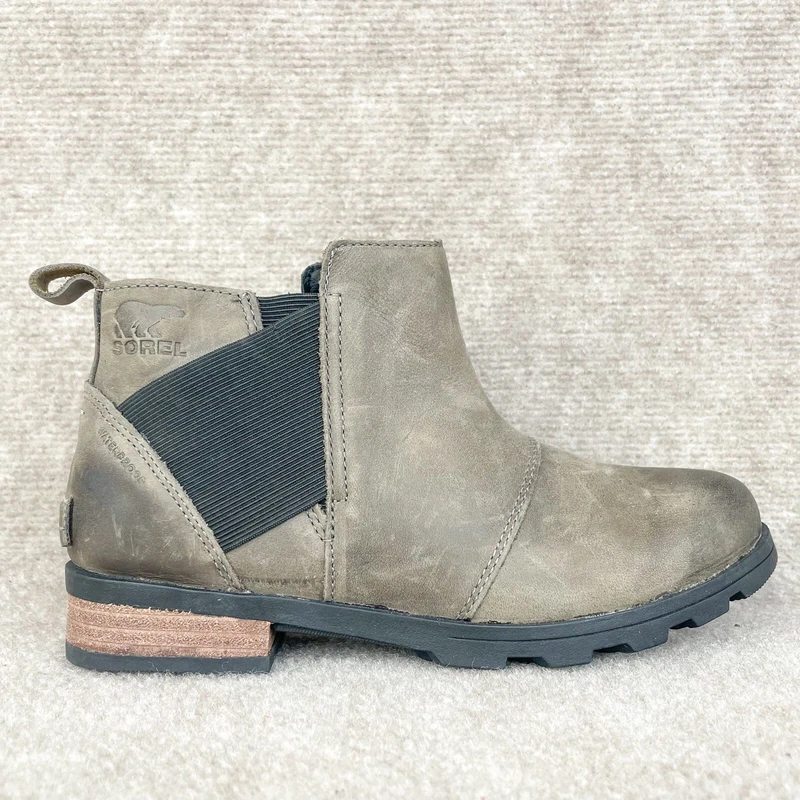 sorel emelie chelsea waterproof leather boots