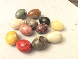 Lot De 12 Boules Ovale En Pierre D Onyx Marbre Dimensions 5 A 7 Cm Ebay