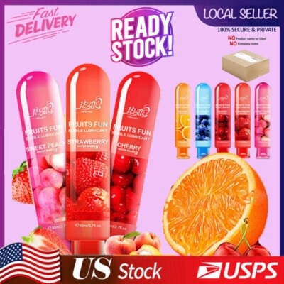Edible Fruit Flavor Adult Lubricant Gel Lube Oral Sex Sexual Mild Massage Oil 