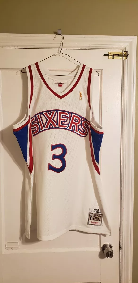 100% Authentic Mitchell & Ness 96-97 76ers Allen Iverson Jersey Size 56 XXXL