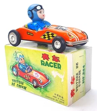 MF-244 China CORVETTE DRAG RACER CAR Tin Friction Car 14cm MIB`65 TOP RARE!