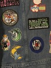 Vintage 1990’s Levi’s Jean Jacket Hippy Style Patched Up Sz. 1X  New & Old Patch — photo 3