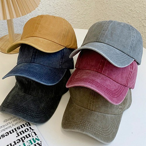 UK Mens Denim Baseball Caps Golf Sports Peak Cap Womens Adjustable Summer Hat