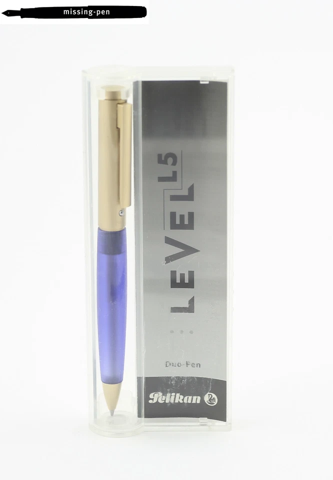Raro Pelikan Level L5 Duo-Pen / Twin-Pen en Azul-Dorado con embalaje original Foto 2 de 4