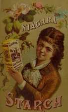 Lautz Bros & Co Niagara Starch Lovely Lady Holding Box Of Product Nice! F74