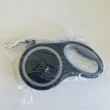 Pet Retractable Dog Walking Leash Button Lock Unlock Grey 16 FT