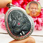 Pidta Spider Closed Eye Magic Wealth Money Fortune Koon Banrai Thai Amulet 17895