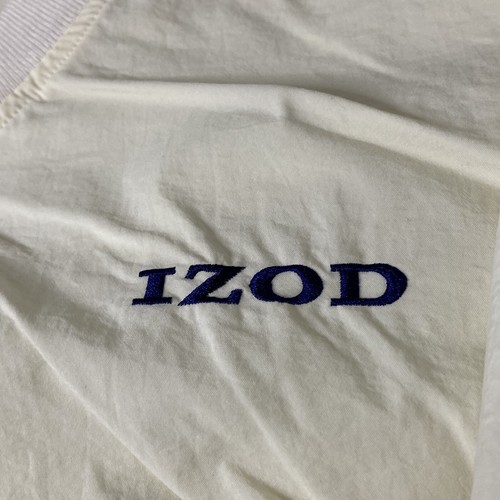 Vintage IZOD V-Neck Pullover Windbreaker Men's Light Yellow Golf Packable Large - Picture 3 of 13