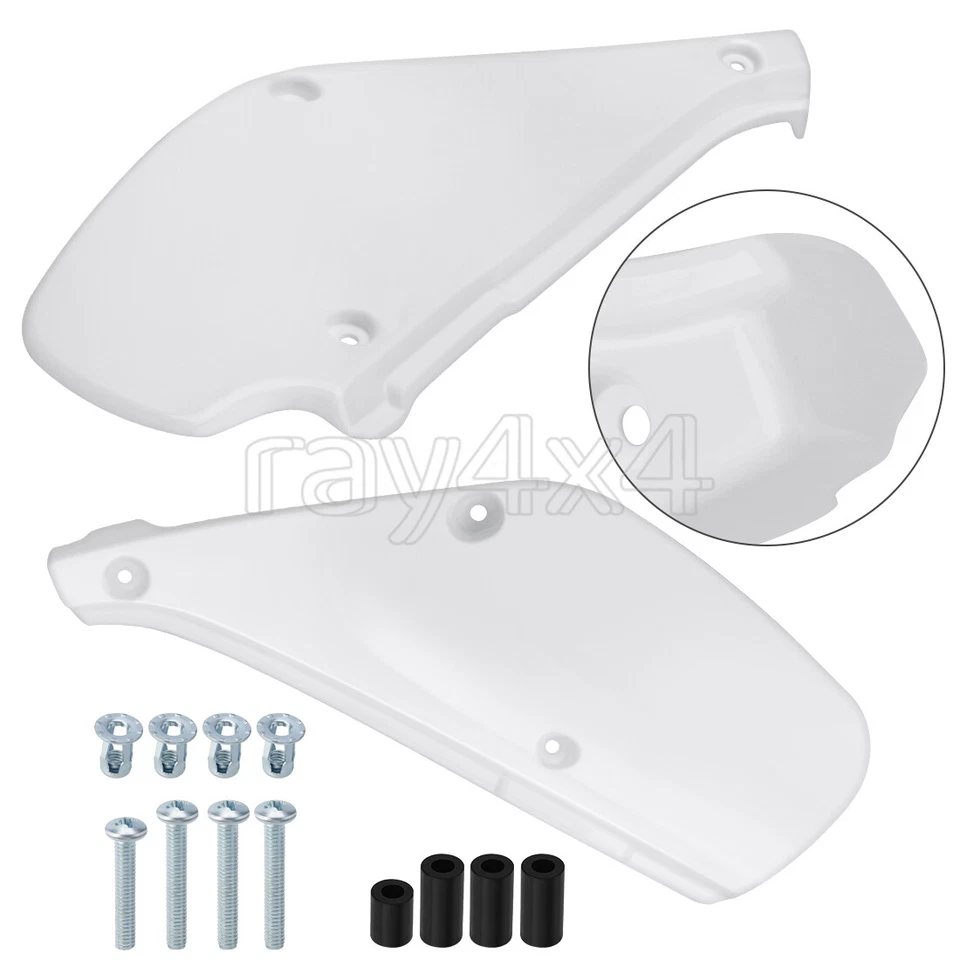 For 1988-2000 Honda XR80R XR100R White Pair Left & Right Side Cover Panel Fender - Image 4 of 4