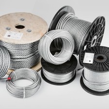 Stahlseil Meterware ab 1m draht seil verzinkt 1mm 2 3 4 5 6 8 10mm Drahtseil 