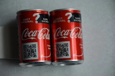 COCA COLA - Mystery CANS ? QR code - 2 mini Cans identiques - canette - Photo 1/4