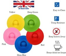 Silicone Cup Mug Tin Lids;Drink Cover;Anti-dust Airtight Seal Mug/Glass Cover
