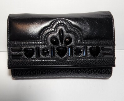 BRIGHTON ANJU JEWELED FRONT FLAP CROSSBODY,CLUTCH WALLET CHECKBOOK ORGANIZER$249