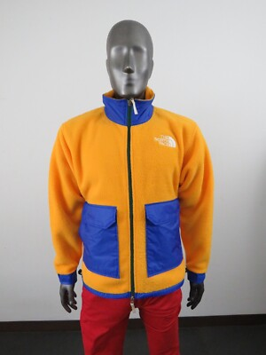#ad NWT Mens The North Face COLOR BLOCK Full Zip Soft Fleece Jacket RARE Gold $78.75