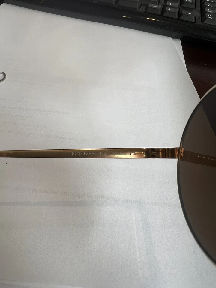 Gafas de sol Yves Saint Laurent YSL 136 Zero 004 - Metal redondo Foto 3 de 4