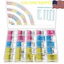 120/240/480PCS Heat Shrink Wire Connectors Qibaok Insulated Electrical Terminals