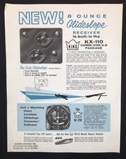 Vintage 1960s King Radio Corp. KX-110 Transceiver Ad Flyer with Specs 8.5" x 11"