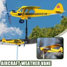 1PCS Yellow Piper J3 Cub Airplane Weather Vane Aircraft Weather Vane Plug Decor