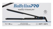 BaBylissPRO Nano Titanium 1  " Ultra-Thin Flat Iron Black  Blue  BNTMB4073TUC