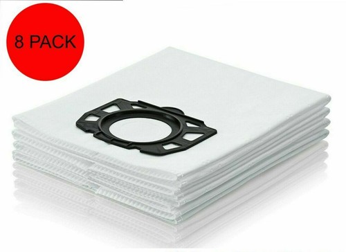 FITS KARCHER WD4 WD5 WD6 MV4 MV5 MV6 VACUUM CLEANER CLOTH DUST BAGS x 8 PACK pmd