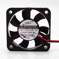 ADDA AD0512HB-G76 5010 DC12V 0.15A 2-Wire Dual Ball Ball Mute Cooling Fan