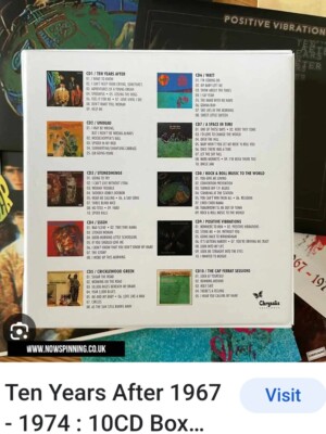 TEN YEARS AFTER COMPLETE BOX SET 1967-1974 Ten Years After 10 CDS
