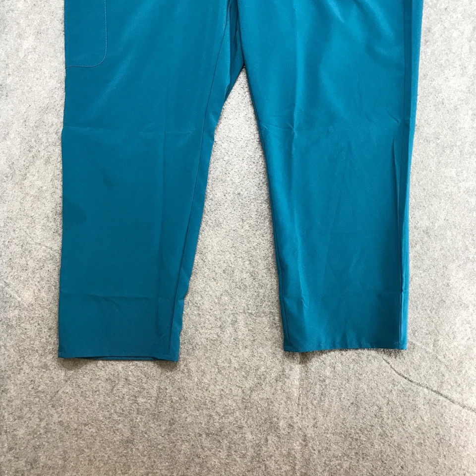 Unbranded Scrub Pants Womens Size 2XL Teal Pull On Drawstring Stretch - Image 4 of 4