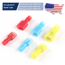 300/100x Insulated Wire Spade Terminal Crimp Connectors 22-10 Gauge Male&Female