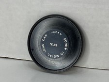 62mm Metal Front Lens Cap Screw in made in JAPAN
