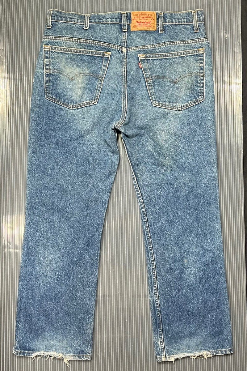 Vintage Levi's 517 XX Men's 40x30 Straight Fit Distressed Blue