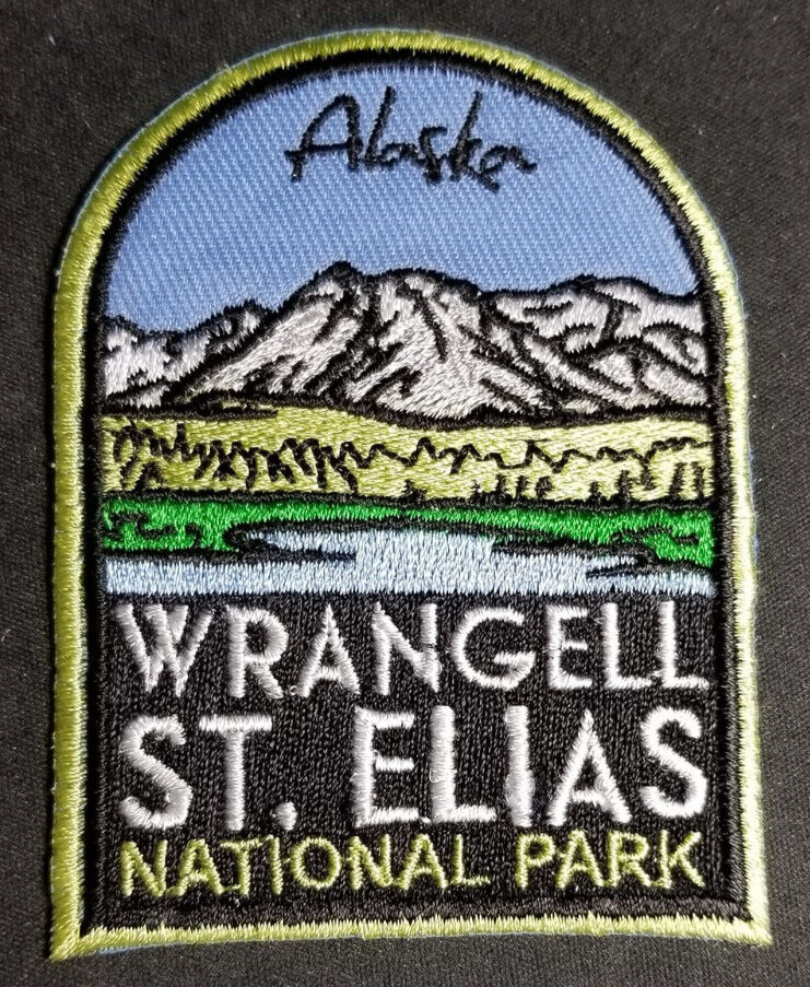Wrangell St. Elias Patch 3,5 ""Gestickte Aufnäher Für Rucksäcke & Jacken, Bär Aufnäher, Berg Aufnäher, Natur Abzeichen, Camping Aufnäher