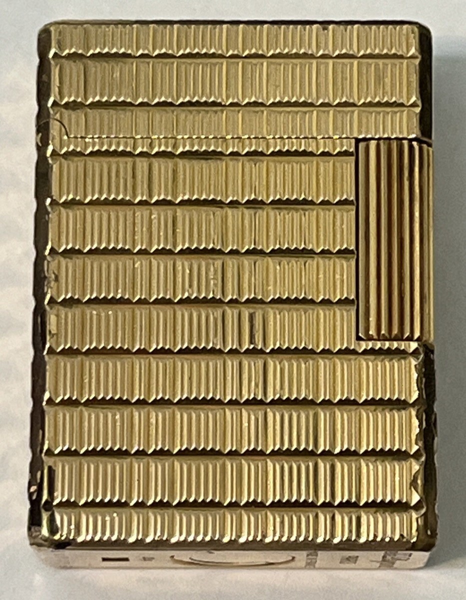 st Dupont  格子柄  ライター　20μ   ヴィンテージ S.T DuPont 20 Micron/ 18kt Gold Lighter Paris France | eBay
