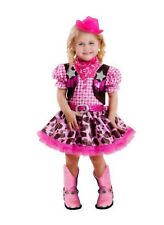 Girls Rodeo Cowgirl Princess Halloween Costume Pink Blue Dress Scarf 2-4T 8-10