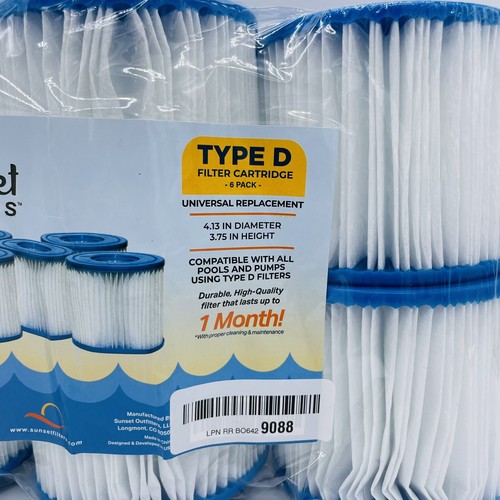 SUNSET FILTERS Typ D Poolfilter Ersatzkartusche (6er Pack) Universal - - Bild 2 von 5