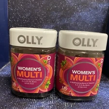 2X OLLY Women's Multi vitamin Gummy, Health & Immune Support, Berry 130 Ct EXP R