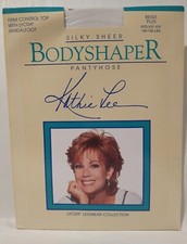 VTG Kathie Lee Bodyshape Pantyhose Silky Sheer Control Top Sandalfoot Beige Plus