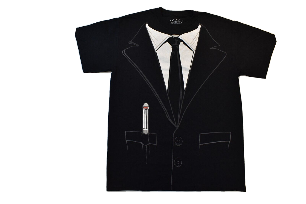 Universal Studios Mens Men In Black MIB Costume Shirt New M