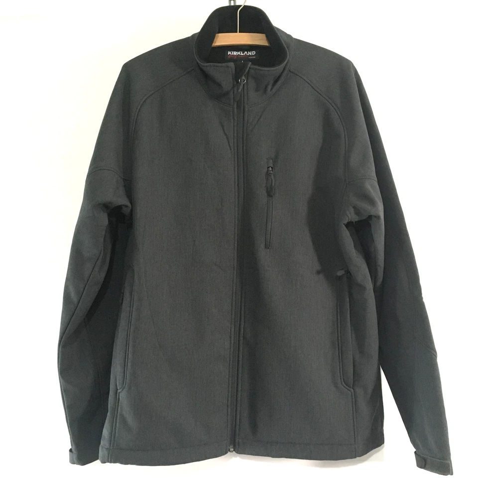 Pre-owned VGC Kirkland Signature Men's Fleece Lined Softshell GREY Size L - Image 3 of 4