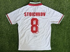 GENUINE HRISTO STOICHKOV SIGNED BULGARIA 1994 SHIRT, EXACT PROOF SHOWN