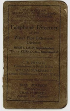 1922 Chicago Water Pipe Extension Division Telephone Directory Public Works