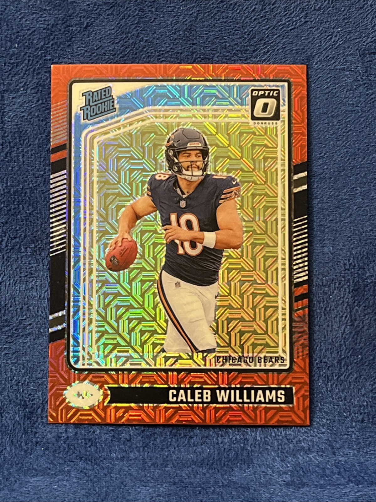 2024 Panini Donruss Optic - Rated Rookie Caleb Williams #201 Red Mojo Prizm (RC)