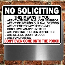 No Soliciting Do Not Disturb Do Not Knock No Trespassing Go Away Sign Or Decal